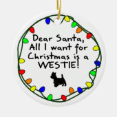Beste Santa Westie Keramisch Ornament (Voorkant)