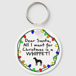 Beste Santa Whippet Sleutelhanger