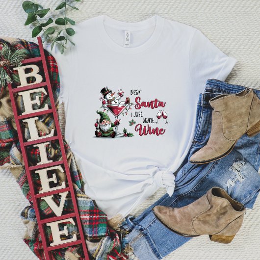 Beste Santa Wine T-shirt