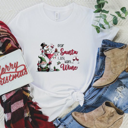 Beste Santa Wine T-shirt