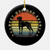 Beste SAP-vader ooit Hondenliefhebber Vaderdag Keramisch Ornament (Achterkant)