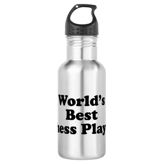 Beste schaakspeler ter wereld waterfles  (Voorkant)