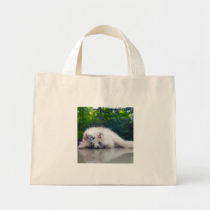 Beste schele kat mini tote bag