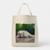 Beste schele kat tote bag (Achterkant)