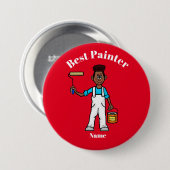 Beste schilder-Button voor zwarte mannelijke schil Ronde Button 7,6 Cm (Voorkant /achterkant)