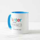 Beste schilder ooit zoekmachineresultaat met naam mok (Voorkant links)