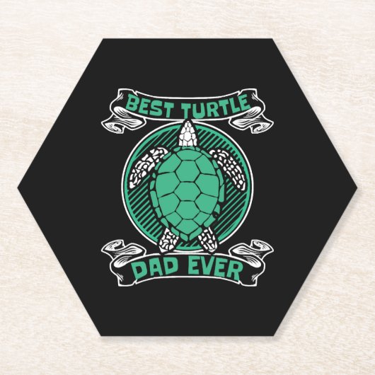 Beste schildpad papa ooit alligator snapping lover kartonnen onderzetters (Voorkant)