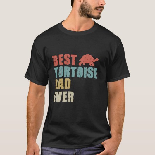 Beste schildpad papa ooit retro  papa schildpad t-shirt (Voorkant)