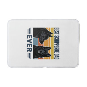 Beste Schipperke Vader Ooit Retro Hond Vector Desi Badmat