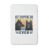Beste Schipperke Vader Ooit Retro Hond Vector Desi Badmat (Voorkant Verticaal)
