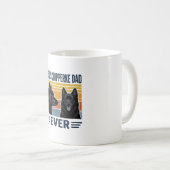 Beste Schipperke Vader Ooit Retro Hond Vector Desi Koffiemok (Voorkant rechts)