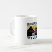 Beste Schipperke Vader Ooit Retro Hond Vector Desi Koffiemok (Voorkant links)