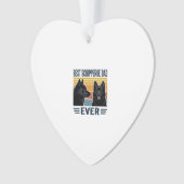 Beste Schipperke Vader Ooit Retro Hond Vector Desi Ornament (voorkant)