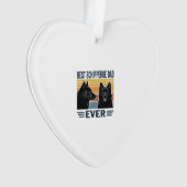 Beste Schipperke Vader Ooit Retro Hond Vector Desi Ornament (voorkant)
