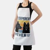 Beste Schipperke Vader Ooit Retro Hond Vector Desi Schort (Insitu)