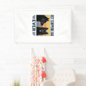 Beste Schipperke Vader Ooit Retro Hond Vector Desi Spandoek (Insitu)