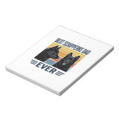 Beste Schipperke-vader ooit Retro-hond Vectorontwe Notitieblok (Linkerzijde)