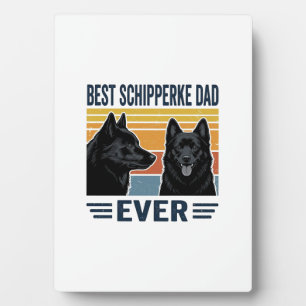 Beste Schipperke-vader ooit Retro honden vectoront Fotoplaat