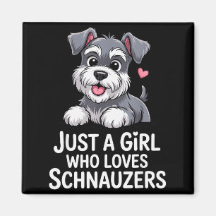 Beste Schnauzer Kunst voor Vrouwen Meisjes Kindere Magneet
