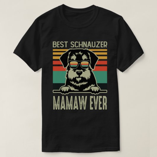 Beste Schnauzer MAMAMAW OOIT  T-shirt (Design voorkant)