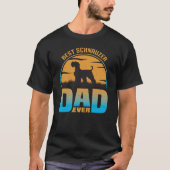 Beste Schnauzer Pa ooit Retro Dog papa T-shirt (Voorkant)