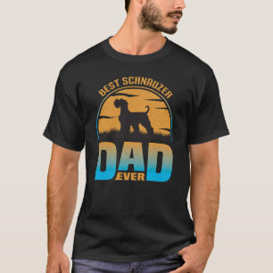 Beste Schnauzer Pa ooit  Retro Dog papa T-shirt