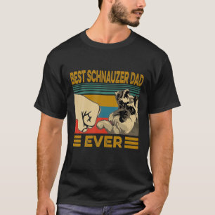 Beste Schnauzer Pap in een recro Vader Dag Gift T-shirt