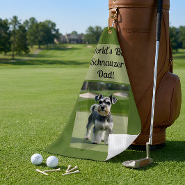 Beste Schnauzer Papa van de Wereld Golfhanddoek