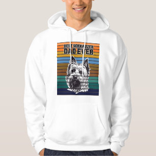Beste Schnauzer Vader Ooit Retro Vintage Vaderdag Hoodie