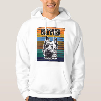 Beste Schnauzer Vader Ooit Retro Vintage Vaderdag Hoodie