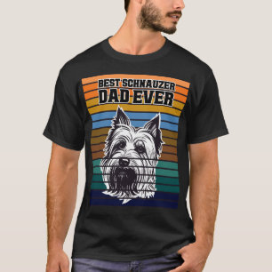 Beste Schnauzer Vader Ooit Retro Vintage Vaderdag T-shirt