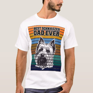 Beste Schnauzer Vader Ooit Retro Vintage Vaderdag T-shirt