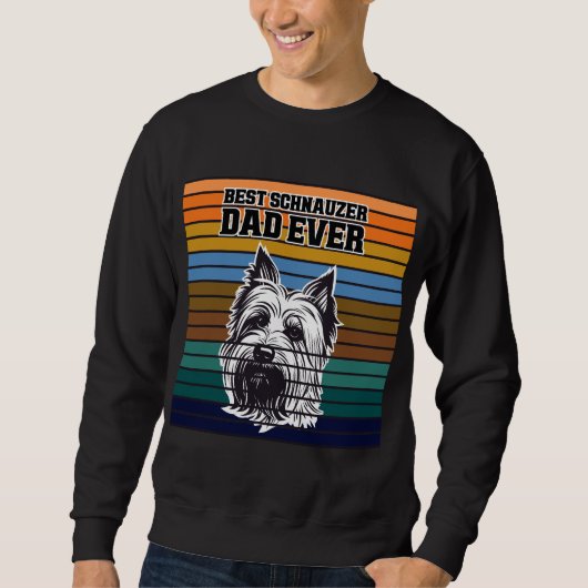 Beste Schnauzer Vader Ooit Retro Vintage Vaderdag Trui (Voorkant)