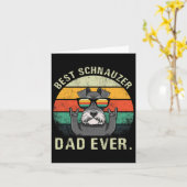  beste schnauzer vader ooit Shirt vaders dag Kaart (Gele Bloem)