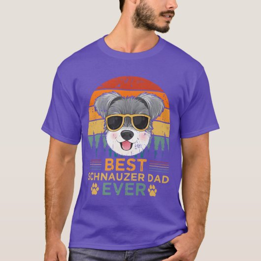 Beste Schnauzer vader ooit Vaderdag vriend T-shirt (Voorkant)