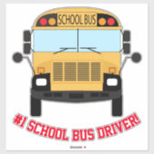Beste School Bus Driver Wedstrijd Winnaar Award Sticker (Vel)