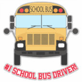 Beste School Bus Driver Wedstrijd Winnaar Award Sticker (Voorkant)