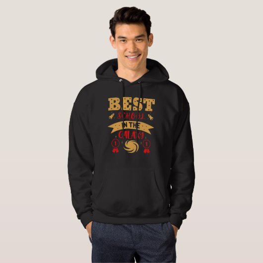 BESTE SCHOOL IN DE GALAXY grappig Hoodie (Voorkant volledig)