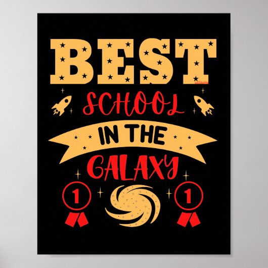 BESTE SCHOOL IN DE GALAXY grappig Poster (Voorkant)