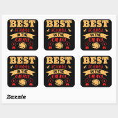 BESTE SCHOOL IN DE GALAXY grappig Vierkante Sticker (Vel)