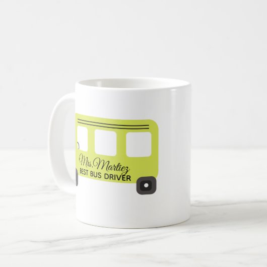 Beste schoolbuschauffeur Gele bus  Koffiemok (Voorkant links)