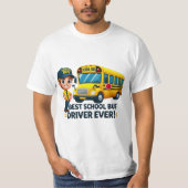 Beste schoolbuschauffeur ooit! T-shirt - Leuke Car (Voorkant)