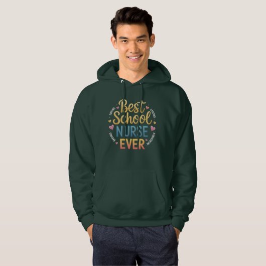 Beste schoolverpleegster hoodie (Voorkant volledig)