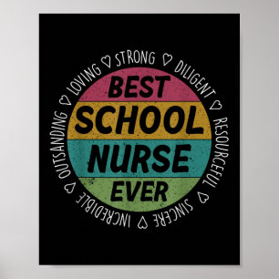 Beste schoolverpleegster ooit Waardering Geschenke Poster