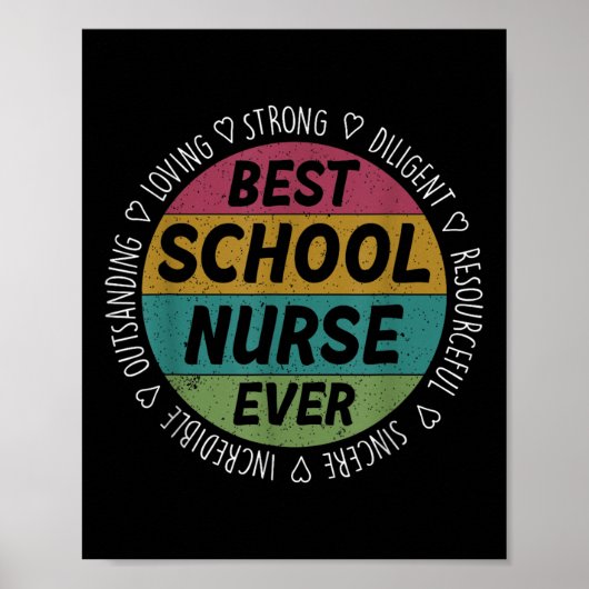 Beste schoolverpleegster ooit Waardering Geschenke Poster (Voorkant)
