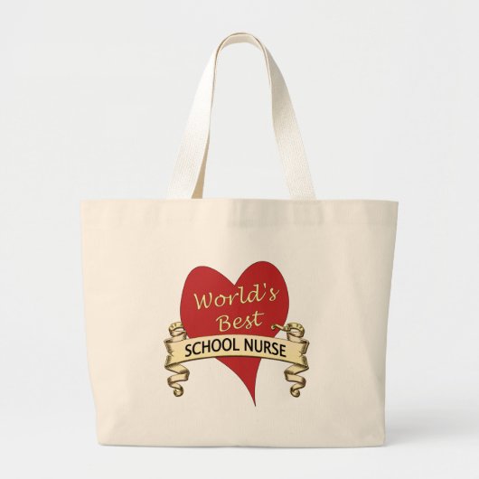 Beste schoolverpleegster ter wereld grote tote bag (Voorkant)