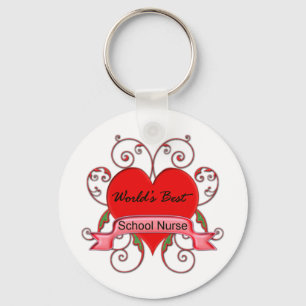 Beste schoolverpleegster ter wereld sleutelhanger
