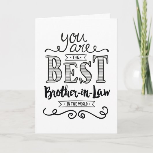 Beste schoonbroer in de World Birthday Kaart (Voorkant)