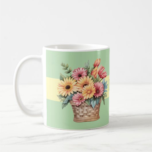 Beste schoondochter ooit gerbera bloemen groen koffiemok (Links)