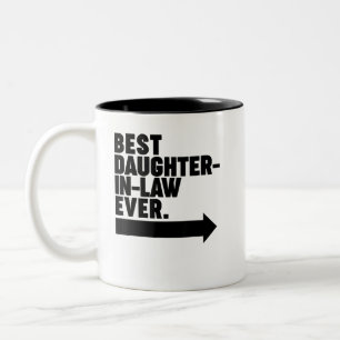 Beste schoondochter ooit tweekleurige koffiemok